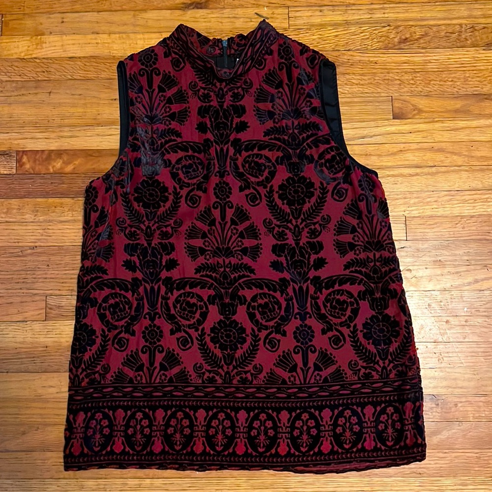 Velvet winter sleeveless top, size S